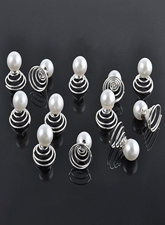 Chris.W 12Pcs Spiral Hair Pins Swirl Hair Twists Coils Hair Clip Accessories for Wedding, Prom, Party and Special Event(Pearl) - Image 1