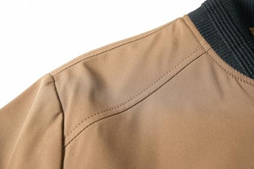 URBANFIND جاكيت رياضي خفيف الوزن للرجال من URBANFIND بتصميم ضيق وقصير، مقاس US XL، لون بني - Image 4
