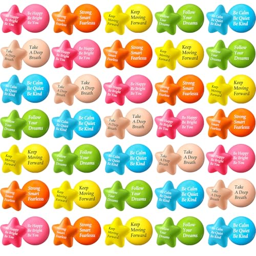 Aoriher 36 Pcs Motivational Stress Balls Quotes Inspirational Funny Colorful Foam Balls Hand Exercise Stress Relief Gifts for Office Small Anxiety Toys for Relief Motivating SupplyRound - Image 1