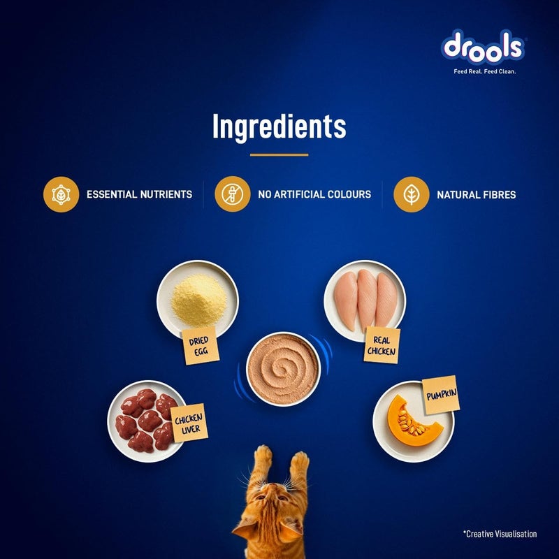 Drools Kitten Chicken Mousse 80g - Grain Free, High Protein, Easy to Digest - Image 3
