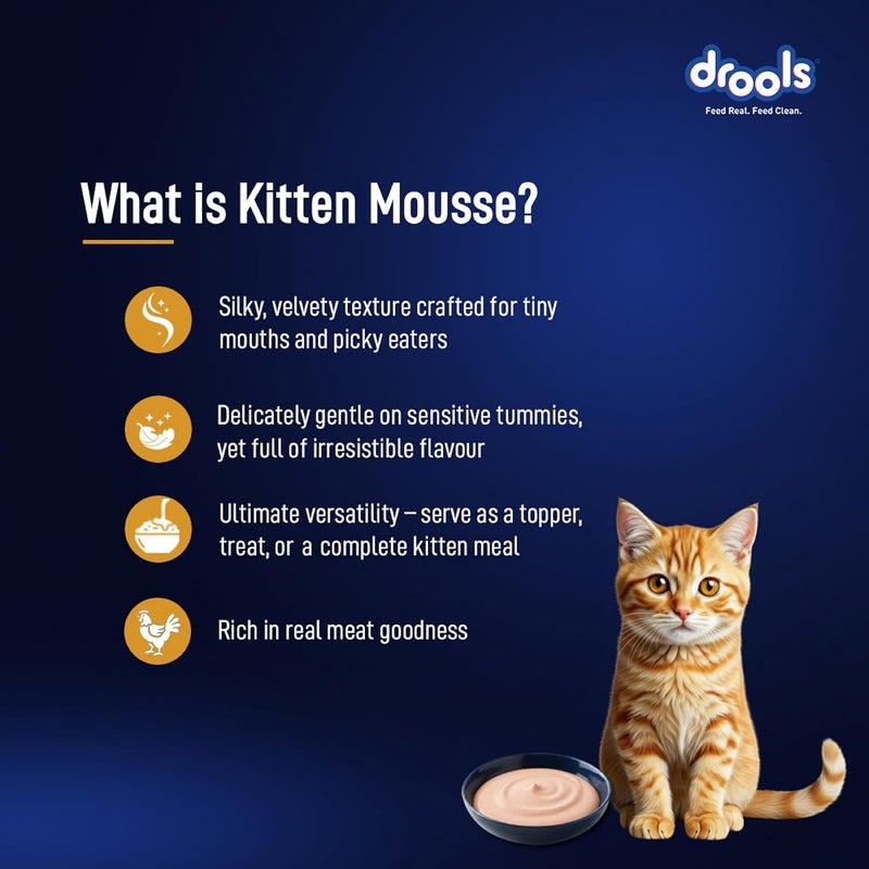 Drools Kitten Chicken Mousse 80g - Grain Free, High Protein, Easy to Digest - Image 4
