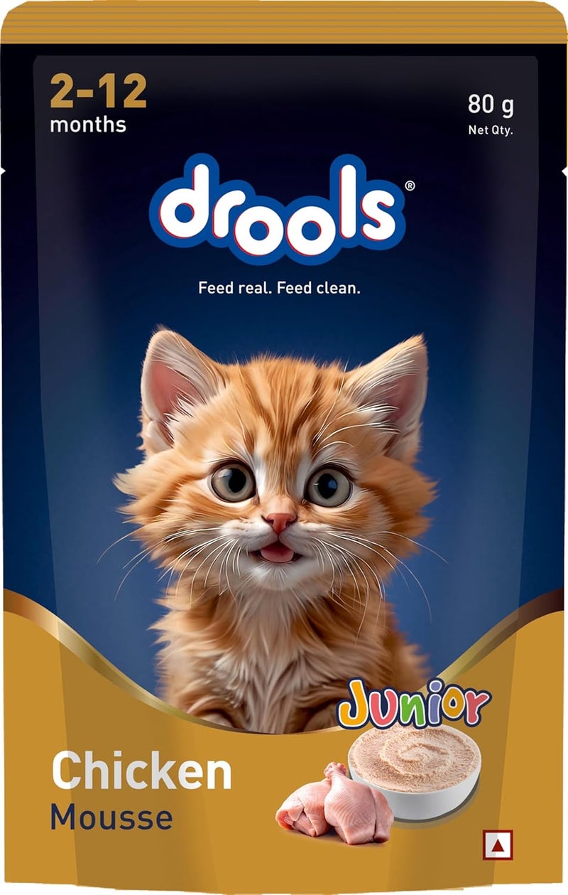 Drools Kitten Chicken Mousse 80g - Grain Free, High Protein, Easy to Digest - Image 1