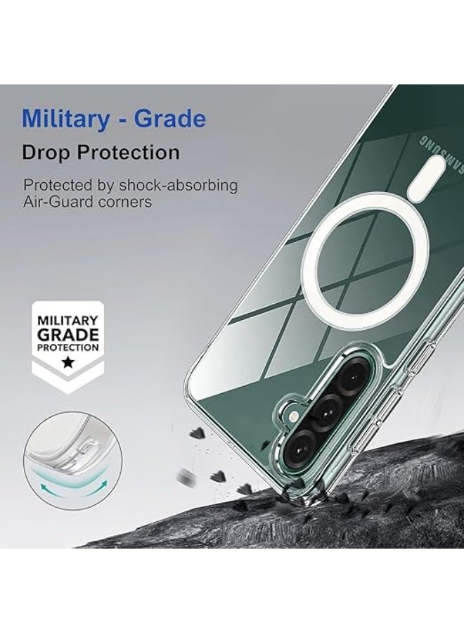 For Samsung Galaxy A36 5G & Galaxy A56 5G Clear Case, [MagSafe Compatible] [Strong Magnet] [Non-Yellowing] Slim Magnetic Bumper Phone Cover, Lightweight Shockproof Transparent Protective Case - Image 3
