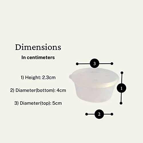 Prokart Premium Mini 25Ml Plastic Cup With Attached Lid Sauce Packaging | Small Size Plastic Container For Food Storage (Pack of 50),Transparent - Image 4