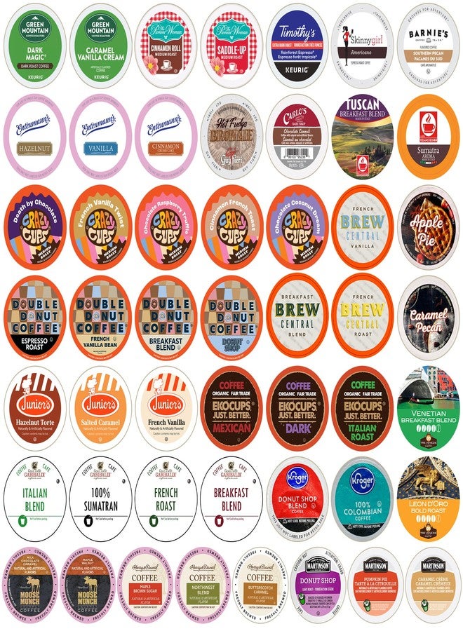 Crazy Cups Coffee Variety Pack Sampler, Single Serve cups for the Keurig K Cup Brewer, 50 count - Image 1