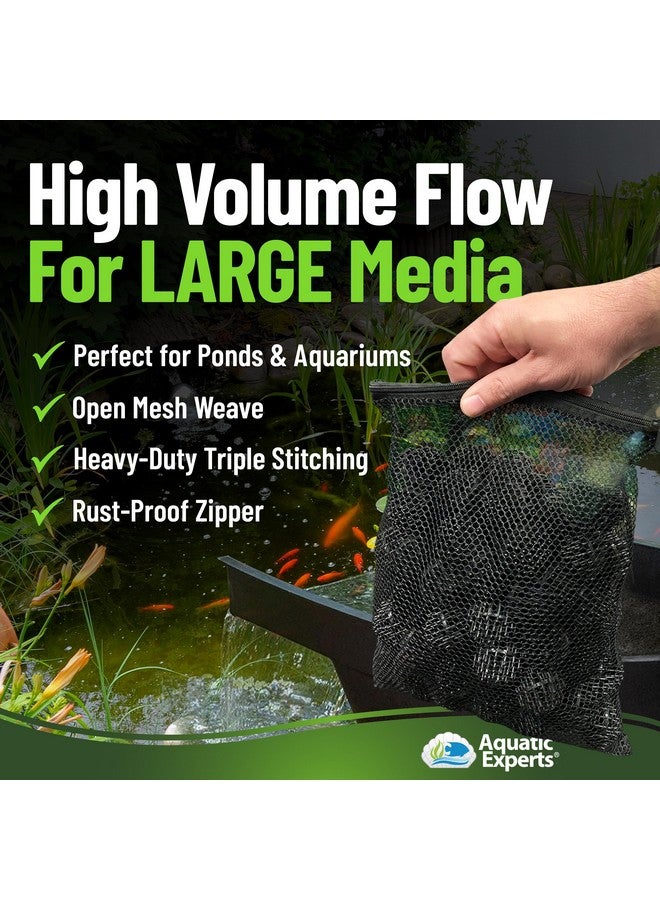أكواتيك إكسبيرتس أكياس شبكية من Aquatic Experts لوسائط ترشيح الكرة الحيوية - مثالية لترشيح أحواض السمك والبرك، (عبوة واحدة 14 بوصة × 20 بوصة) - Image 2