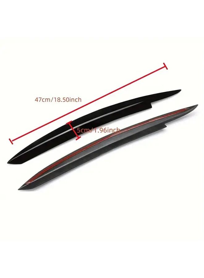 Bright Black Polished Plastic Front Headlight Eyebrows for Golf 6 GTI R Replacement Parts - Image 2