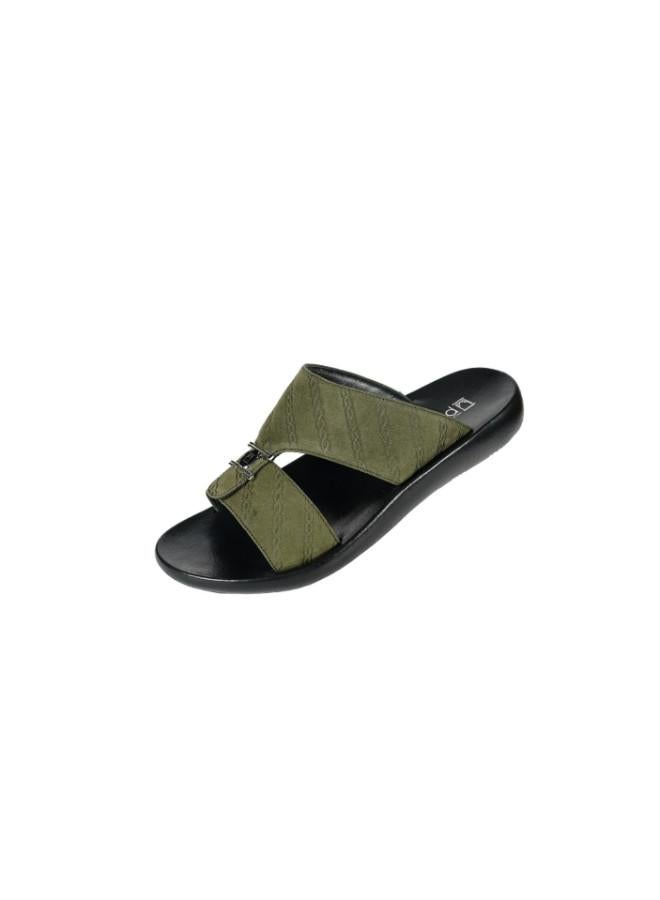 barjeel uno 008-3550 Barjeel Mens Arabic Sandals 63071 Olive - Image 1