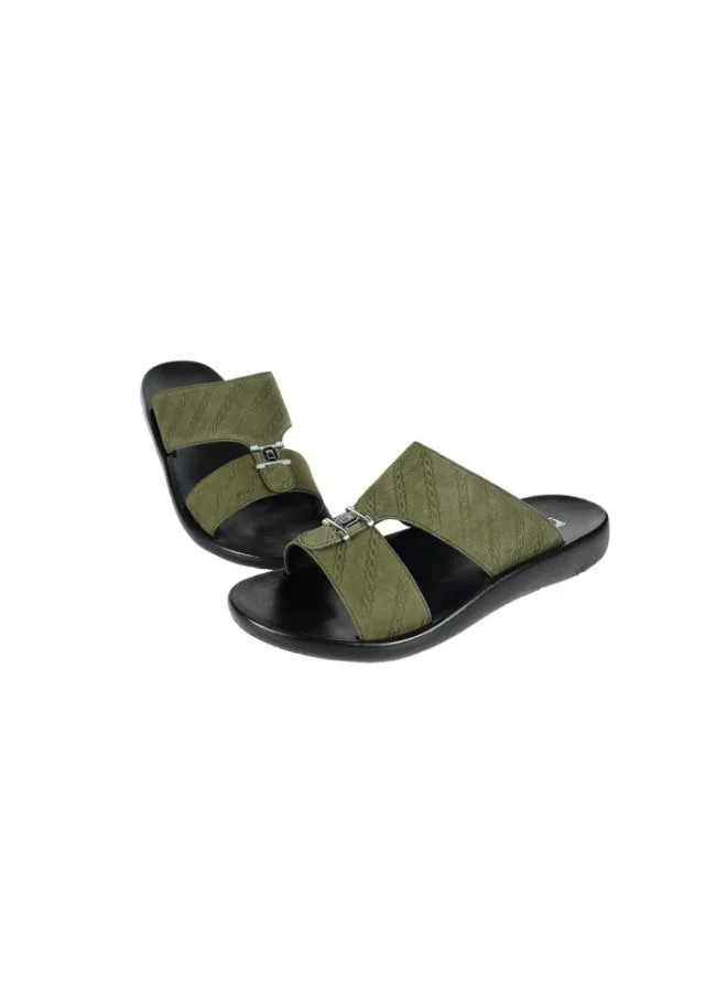barjeel uno 008-3550 Barjeel Mens Arabic Sandals 63071 Olive