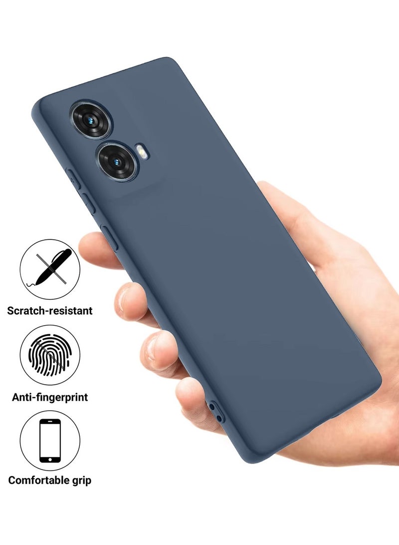 Wtech Motorola Moto G85 / Motorola Edge 50 Fusion / Motorola S50 Neo 5G 2024 Premium Liquid Silicone Case Cover (MCRPSN) - Strom Blue - Image 2