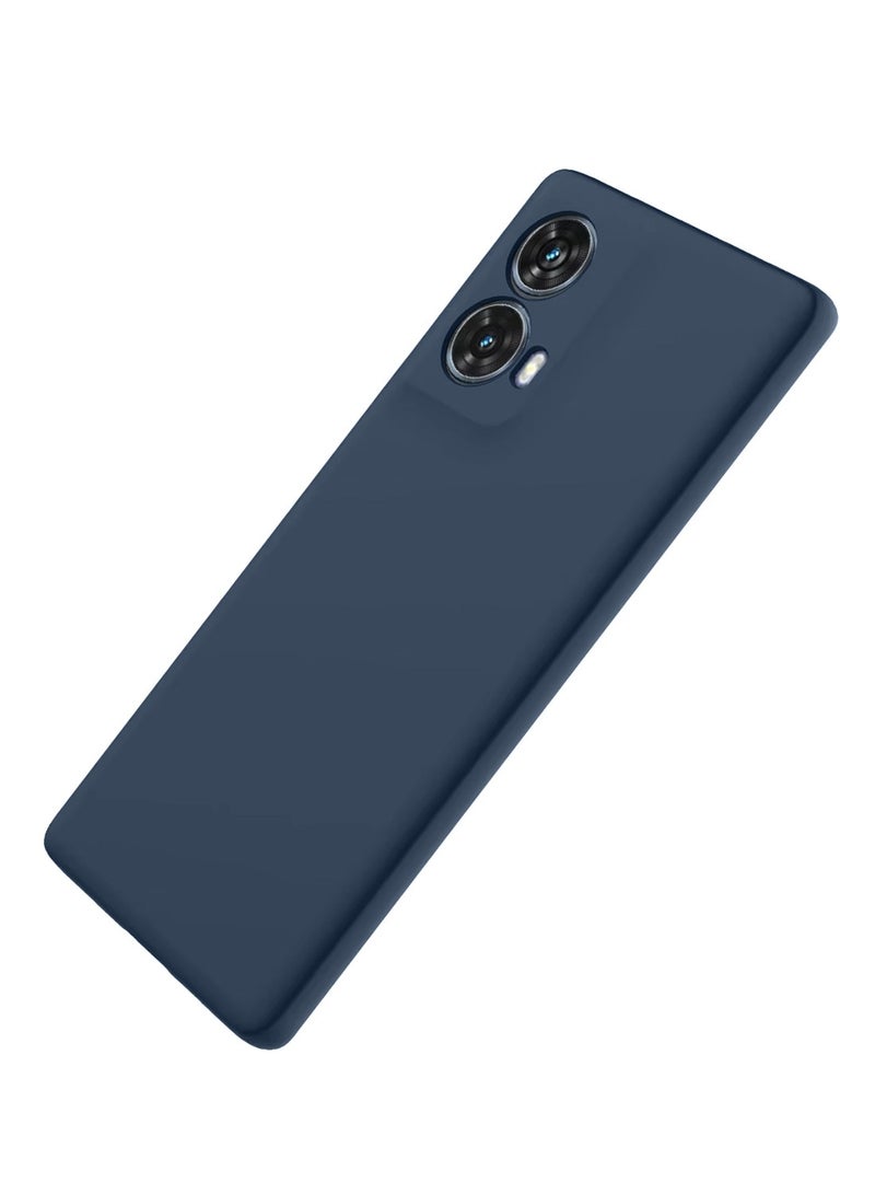 Wtech Motorola Moto G85 / Motorola Edge 50 Fusion / Motorola S50 Neo 5G 2024 Premium Liquid Silicone Case Cover (MCRPSN) - Strom Blue - Image 3