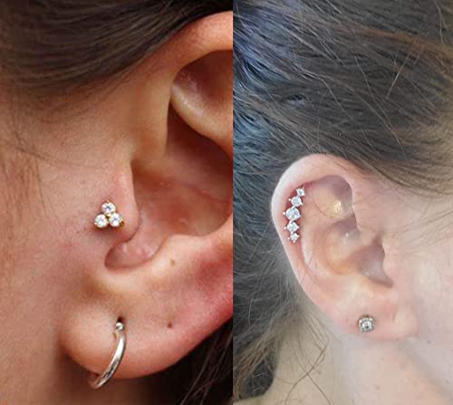 Longita Cartilage Earring Cartilage Earrings for Women Helix Piercing Jewelry Tragus Earrings for Women Silver Cartilage Hoop Earring - Image 3