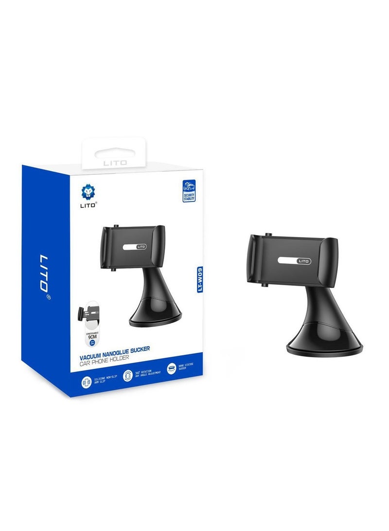360° Rotation LT-W09 Car Phone Holder – Dashboard & Windshield - Image 1