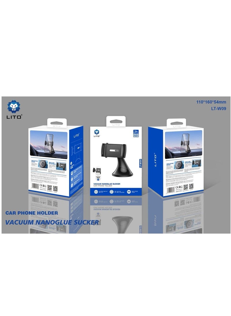 360° Rotation LT-W09 Car Phone Holder – Dashboard & Windshield - Image 2