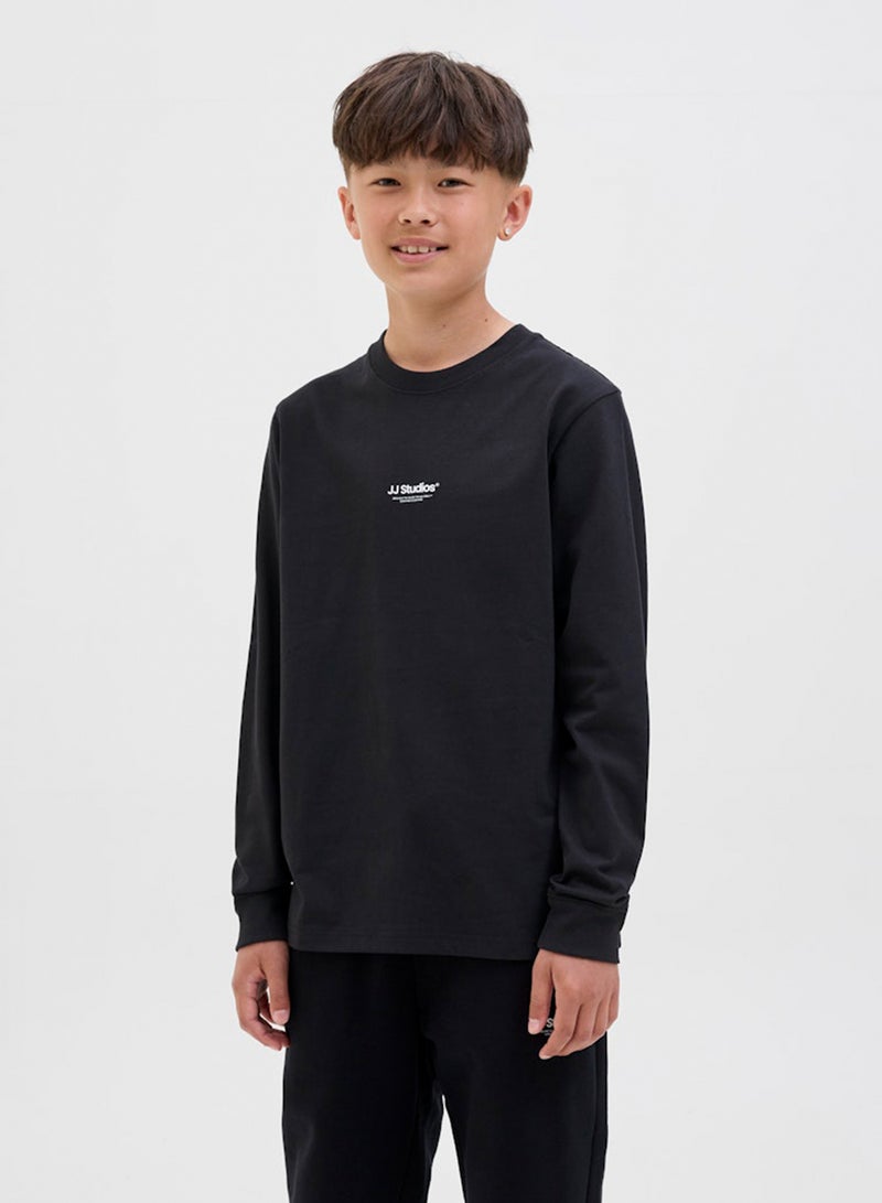 Jack & Jones Junior Kids Jjesoho Logo Crew Neck T-Shirt - Image 5