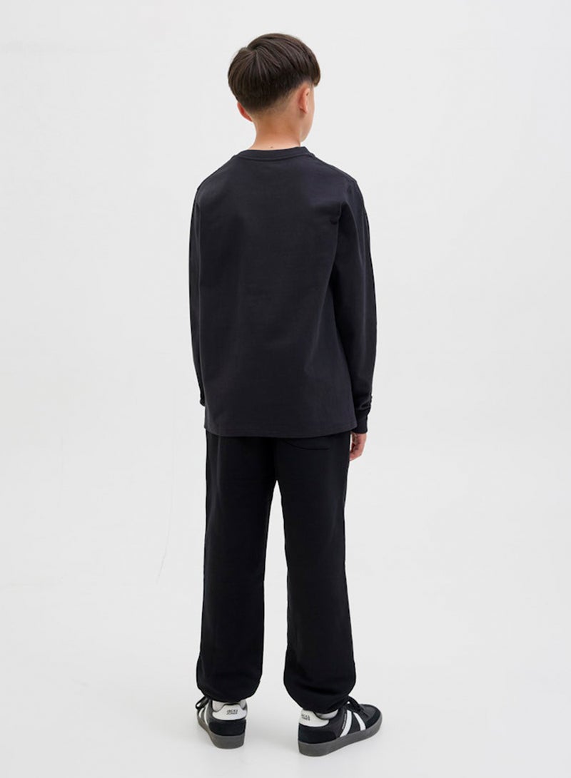 Jack & Jones Junior Kids Jjesoho Logo Crew Neck T-Shirt - Image 2