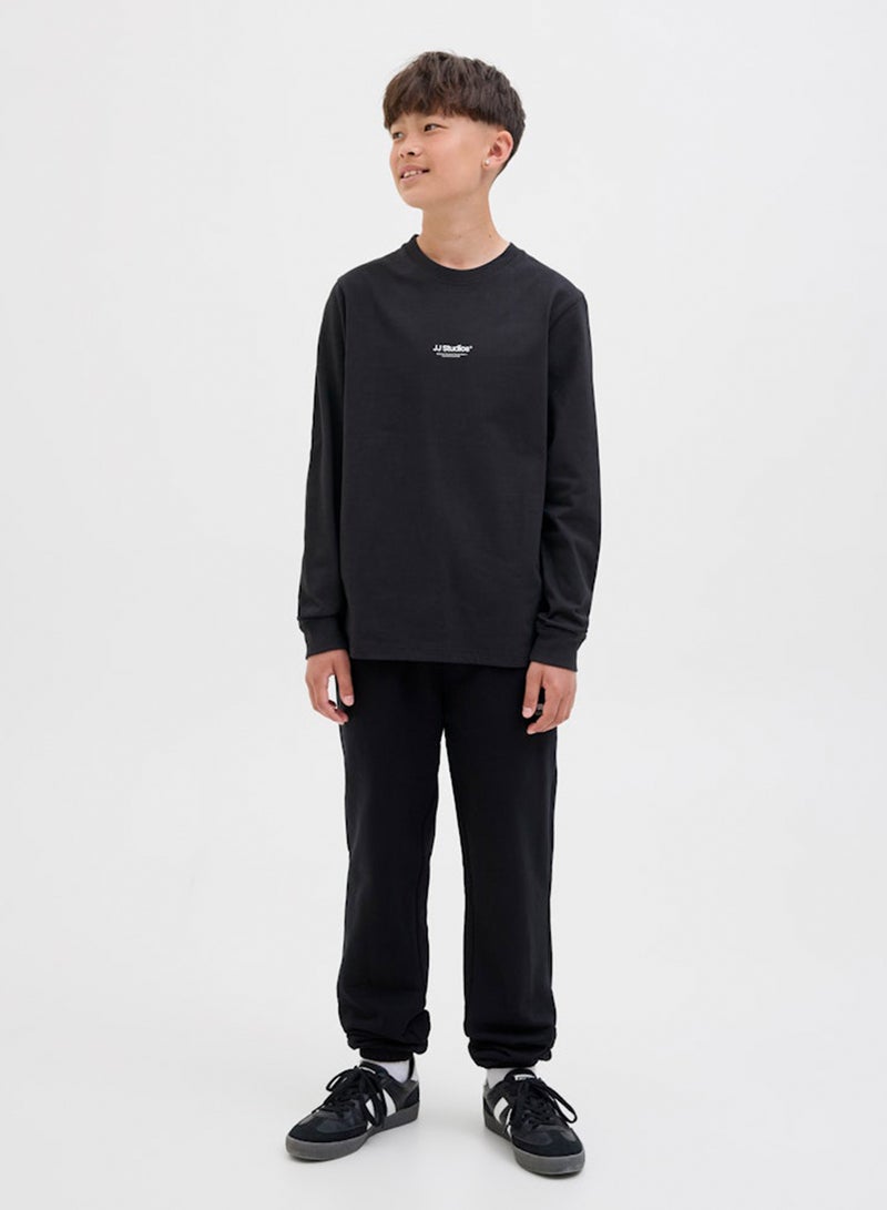 Jack & Jones Junior Kids Jjesoho Logo Crew Neck T-Shirt - Image 1