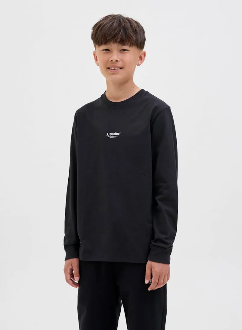 Jack & Jones Junior Kids Jjesoho Logo Crew Neck T-Shirt