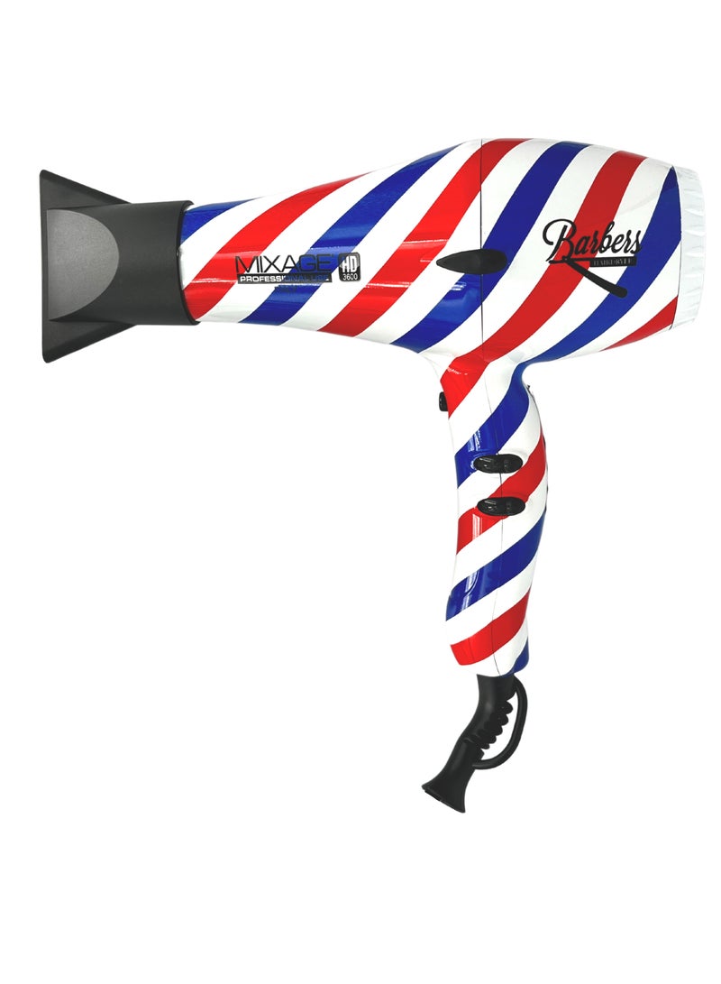 Barber Professional 2000W Hair Dryer with Dual Fan Speeds and Temperature Settings - Image 1