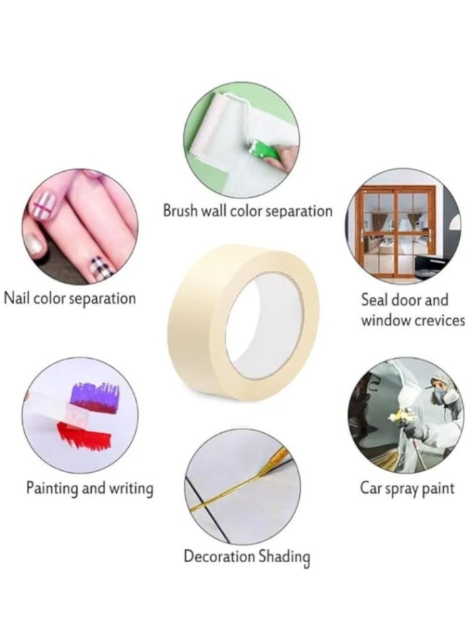 Eouro 3 Rolls of White Euro Masking Tape paper , 1.75" Wide - 10 Yards Long ,for Crafters, Professionals, Painting, Decorating, Arts, Office & School - Image 5