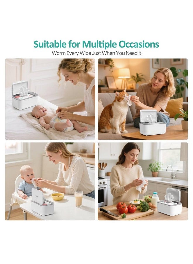 chefhandy Baby Wipe Warmer, Wipe Warmer and Baby Wet Wipes Dispenser, Smart Precise Temperature Control Large Capacity Evenly Overall Heating Silence, Wipes Warmer for Babies Portable Wipe Warmer (white) - Image 3