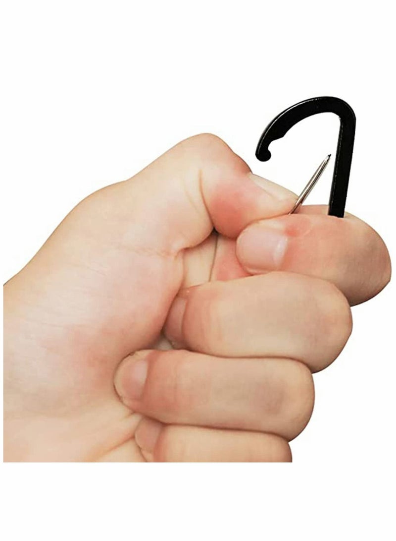 Excefore Keychain Clips Mini Carabiner, 10 Pcs luminum Durable Quick Release Auto Locking D-shape Spring Loaded Wire Gate Clip for Home, Rv, Camping, Fishing, Hiking, Traveling and Sports Outdoors  - Image 3