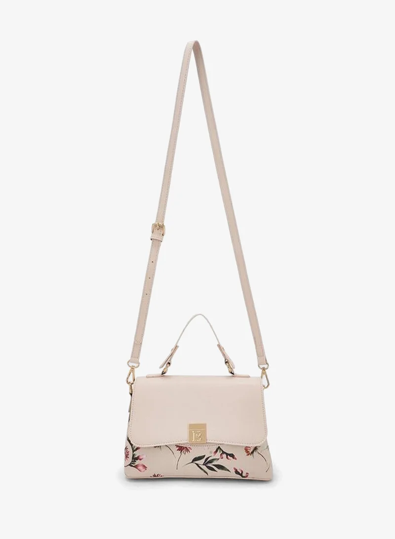 Flora Bella By Shoexpress Floral Print Crossbody Bag With Detachable Shoulder Strap