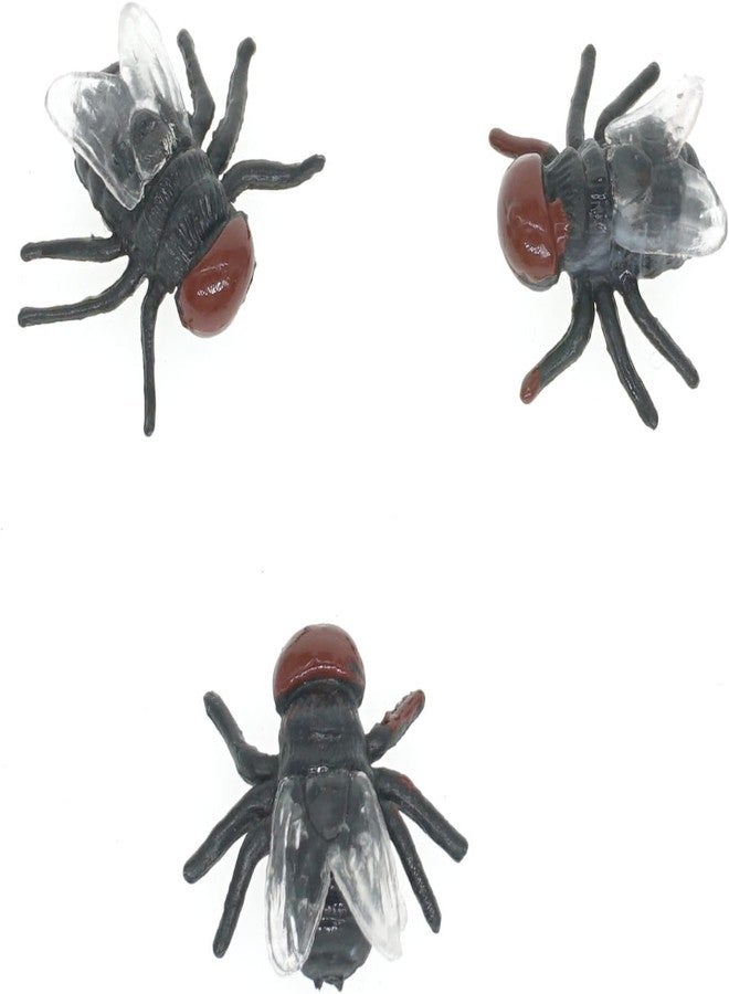 Cooplay 30pcs Fake Fly Flies Bug Plastic Mock Insects Reptile Joke Toys Prank Scary Trick Tricky Brains for Halloween Party - Image 1