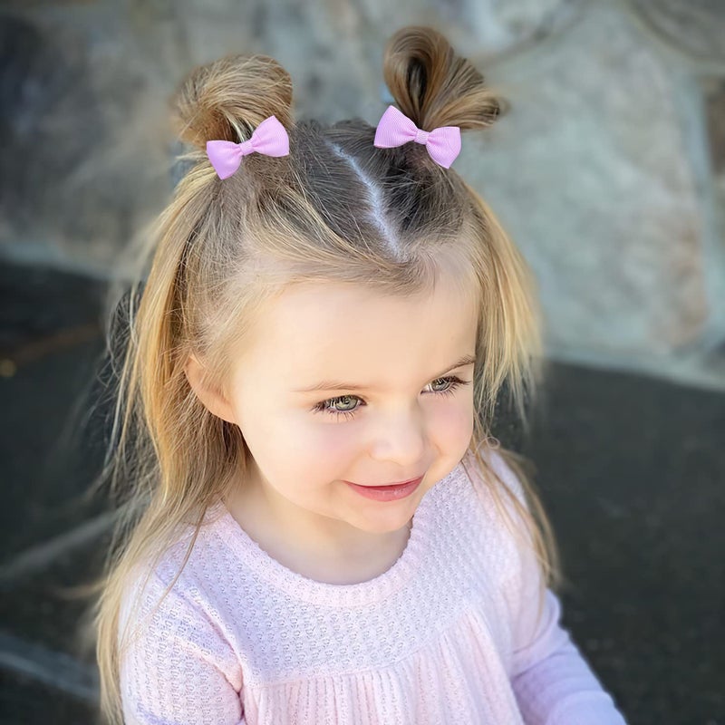BBgifts 80PCS Tiny Hair Ties With Bows Baby Bows Rubber Bands Hair Ties Soft Elastics Ponytail Holders Hair Accessories for Infants Toddlers Baby Girls Multi-colored - Image 3