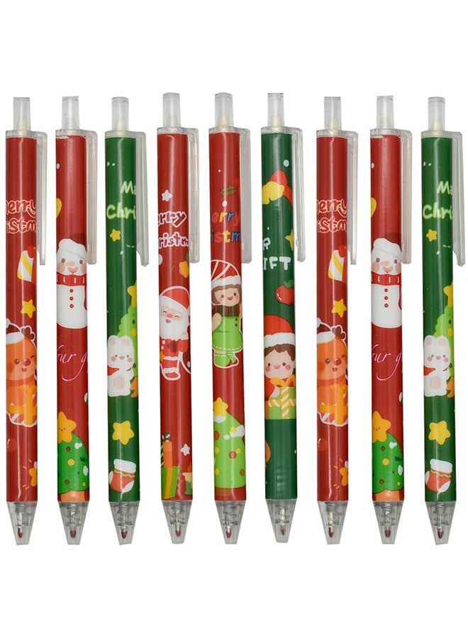 مايداهوي مجموعة أقلام جل عيد الميلاد من مايداهوي، 12 قطعة، أقلام طباعة قابلة للسحب، سانتا كلوز، أشجار عيد الميلاد، رجل الثلج، الأيائل، لونين، حبر أسود لحفلات المدرسة والطلاب - Image 1