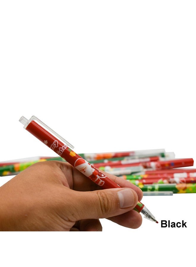 مايداهوي مجموعة أقلام جل عيد الميلاد من مايداهوي، 12 قطعة، أقلام طباعة قابلة للسحب، سانتا كلوز، أشجار عيد الميلاد، رجل الثلج، الأيائل، لونين، حبر أسود لحفلات المدرسة والطلاب - Image 5