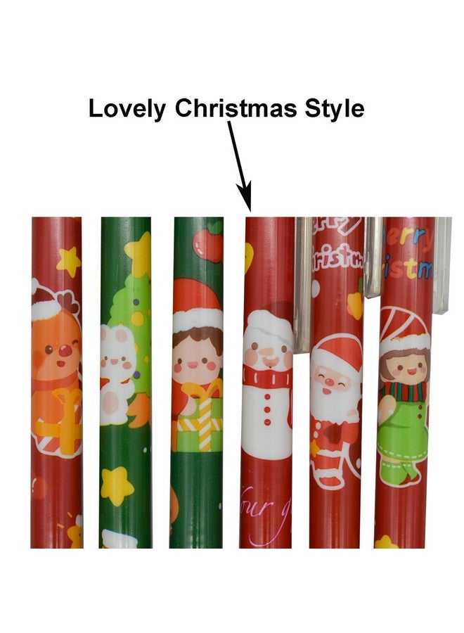 مايداهوي مجموعة أقلام جل عيد الميلاد من مايداهوي، 12 قطعة، أقلام طباعة قابلة للسحب، سانتا كلوز، أشجار عيد الميلاد، رجل الثلج، الأيائل، لونين، حبر أسود لحفلات المدرسة والطلاب - Image 3
