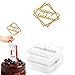 SIENON Surprise Cake Pull Out Box Cake Topper Kit 1Pc Clear Food Contact Safe Box 1Pc Gold Happy Birthday 20Pcs Pockets for Birthday Graduation Wedding Party Surprise Cake Decorations - Image 3