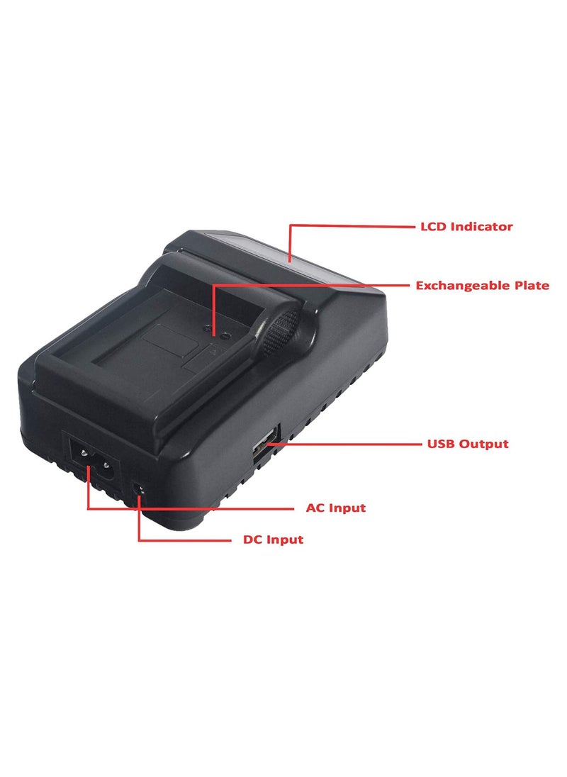DMK Power LP-E10 LCD USB QUICK DIGITAL RAPID CHARGER for Canon EOS Rebel T3 T5 T6 T7 X50 X70 EOS 1100D EOS 1200D EOS 1300D EOS 2000D Digital Cameras