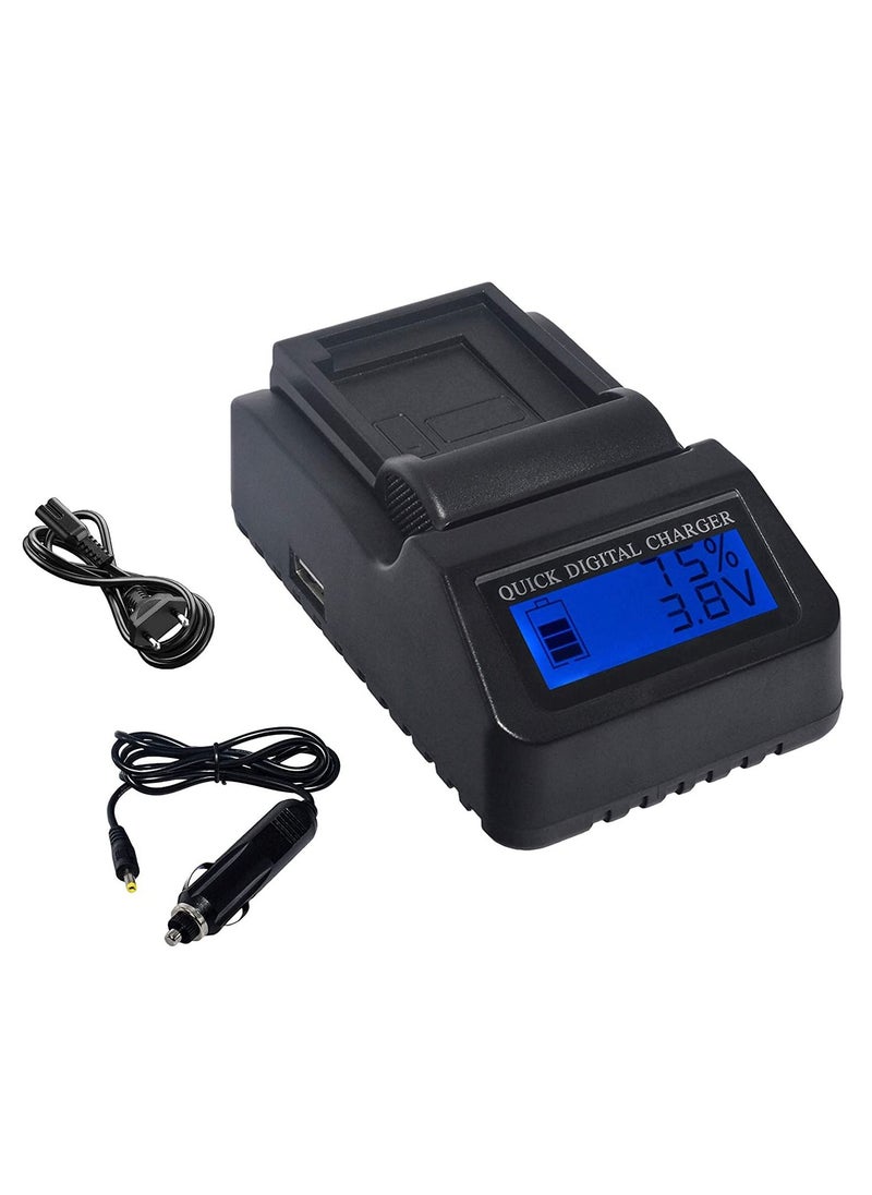 DMK Power LP-E10 LCD USB QUICK DIGITAL RAPID CHARGER for Canon EOS Rebel T3 T5 T6 T7 X50 X70 EOS 1100D EOS 1200D EOS 1300D EOS 2000D Digital Cameras