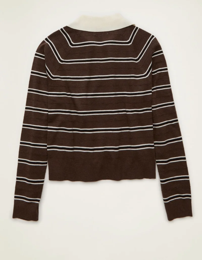 American Eagle  AE Oversized Button Up Sweater Polo for Women | Best Price UAE