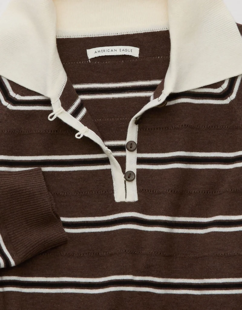 American Eagle  AE Oversized Button Up Sweater Polo for Women | Best Price UAE