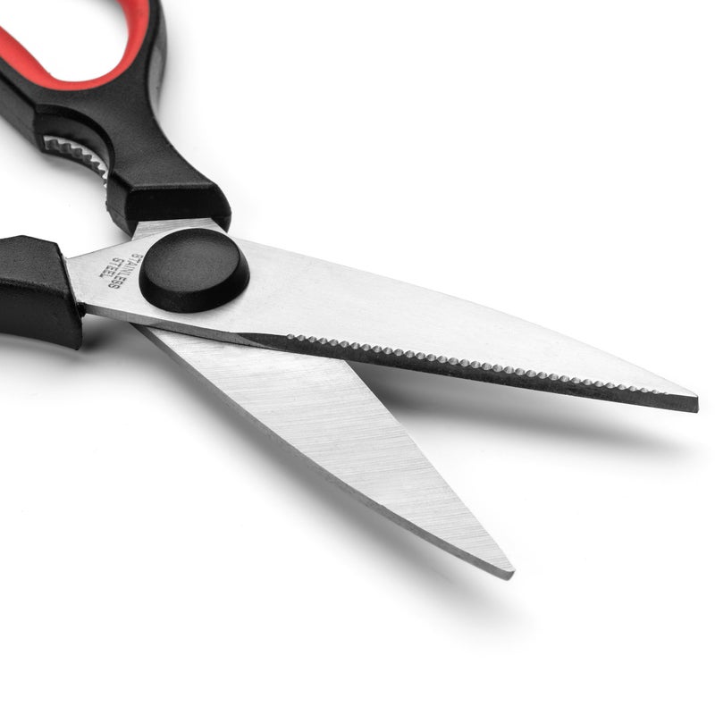 Silicone Designs Ultra Sharp Kitchen Scissors for Food - Heavy Duty, Serrated Stainless Steel Shears (Set of 2) - Image 3