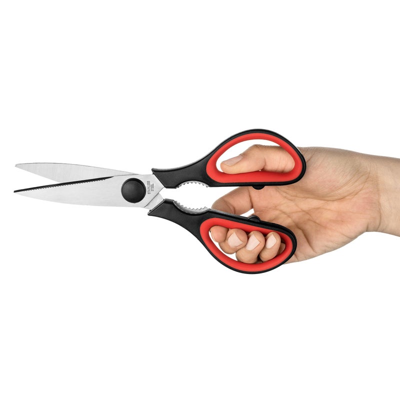 Silicone Designs Ultra Sharp Kitchen Scissors for Food - Heavy Duty, Serrated Stainless Steel Shears (Set of 2) - Image 2