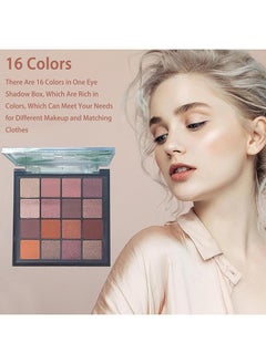 FANBEISHI Eyeshadow Palette 16Colors Gemstone Eye Shadow Palette,Highly Pigmented Mattes Glitter Shimmers Naked Smokey Cream Powder,Blendable Long Lasting Waterproof Colorful Makeup Palette  - Image 2
