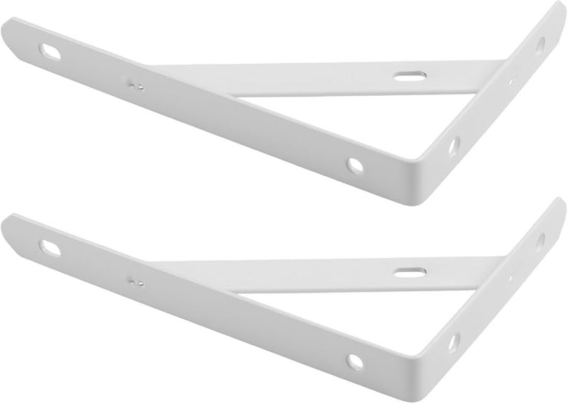 White 6 Inch L Shape Shelf Brackets 2 Pack Cold Rolled Steel for Home and Office Use - Image 4