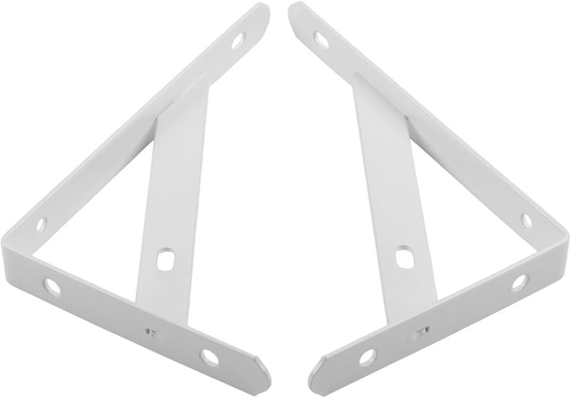 White 6 Inch L Shape Shelf Brackets 2 Pack Cold Rolled Steel for Home and Office Use - Image 3