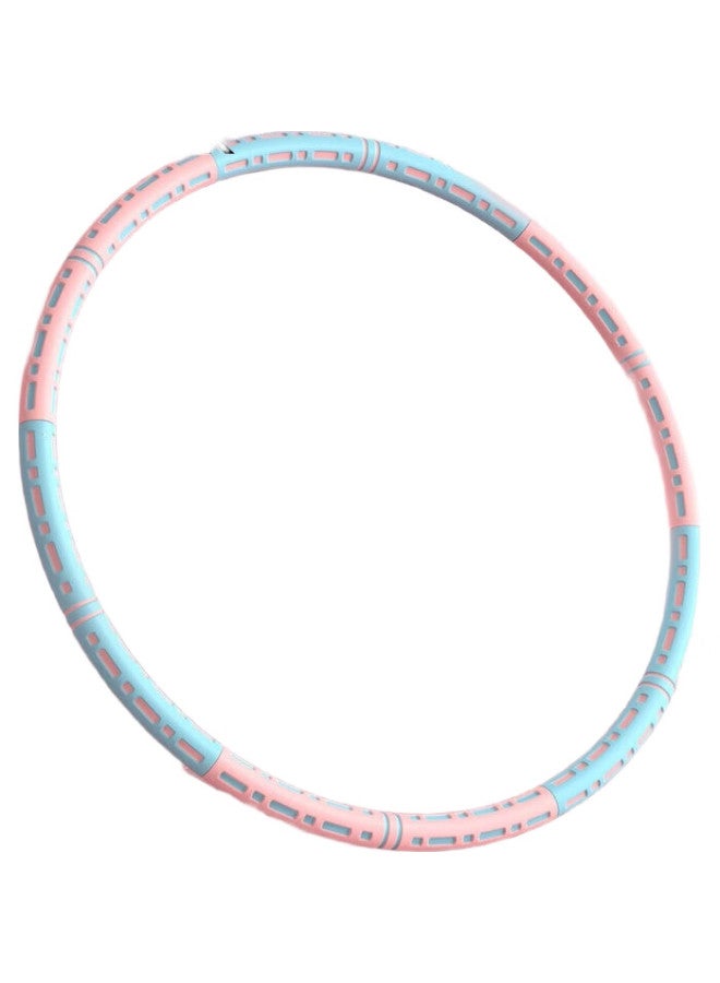 Dweck حلقة هولا هوب ديويكي المثقلة للتمارين البطنية والخصر، للأطفال والبالغين، تشكيل، قابلة للفك، خصر قابل للتعديل، حلقة لياقة بدنية، زرقاء ووردية - Image 1