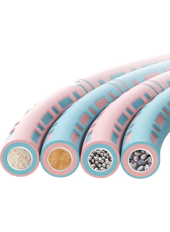 Dweck حلقة هولا هوب ديويكي المثقلة للتمارين البطنية والخصر، للأطفال والبالغين، تشكيل، قابلة للفك، خصر قابل للتعديل، حلقة لياقة بدنية، زرقاء ووردية - Image 2