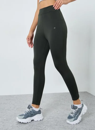 Styli Active Broad Waistband Basic Leggings