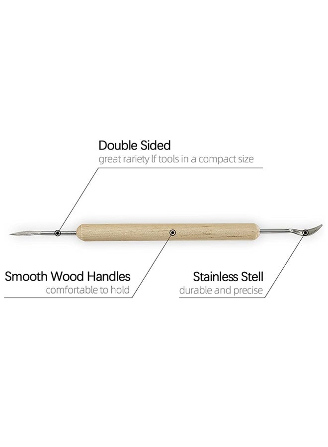 Organizer Pottery Sculpting Tools 32PCS Ceramic Clay Carving Tools Set for Beginners Expert Art Crafts Kid's After School Pottery Classes Club Children Students - Image 3