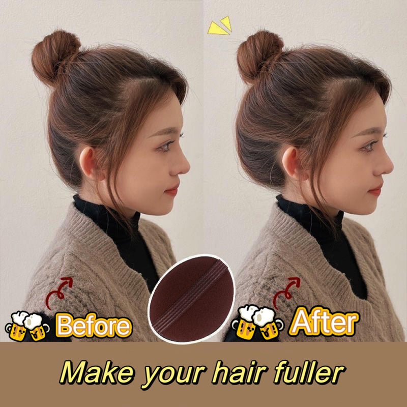 YOOOYOOO Hair Base Sponge Invisible Clip Comb Bump It Up Volume Tool False Pads Hair Bump Styling Insert Tool Extensions Accessories (Brown) - Image 2