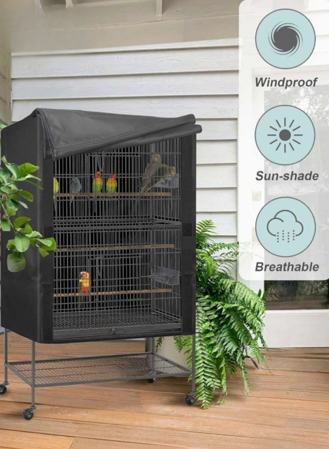 Generic (Without cage)Bird Parrot Cage Cover Waterproof Extra Large Good Night Parrot Birdcage Covers for Parakeets Budgies Macaw Square Cages  - Image 3