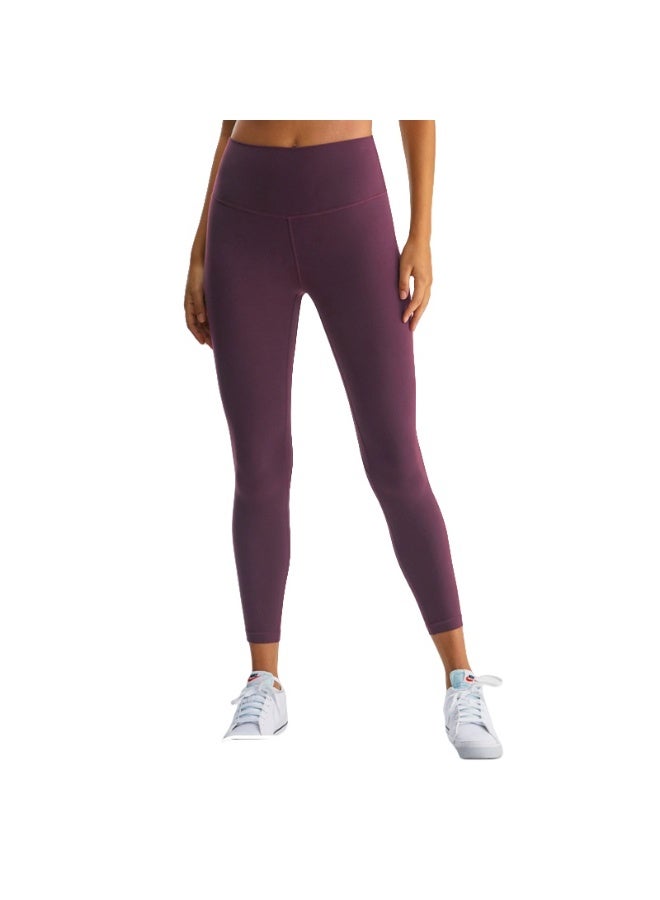 NIBEMINENT Essential/Pure&Plain 7/8 Leggings, High Waisted Compression Soft Pants Workout Athletic Yoga Pants 24" - Image 1