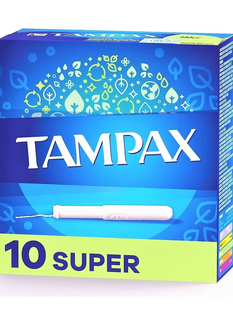 Tampax Cardboard Regular 10 Tampons With Cardboard Applicator Super Absorbent - Image 2